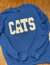 Load image into Gallery viewer, CATS embroidered sweatshirt, Adult, Youth, Toddler, Kentucky shirt, Kentucky shirt,Applique, Paw print, Wildcats school spirit shirt