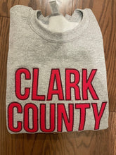 Load image into Gallery viewer, Clark County Cardinals sweatshirt, Adult, Youth, Toddler CARDS, sweatshirt,  Ky sweatshirt, polka dot , sweatshirt, Applique, Cardinals