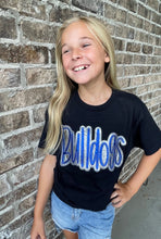 Load image into Gallery viewer, Bulldogs Shirt, Custom school mascot tee, School spirit tee, Embroidered shirt, Mascot, School Spirit shirt, Game Day,