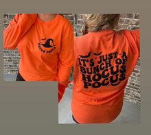 Load image into Gallery viewer, Hocus Pocus Shirt, Halloween shirt, Fall shirt, sweatshirt, Sanderson sister, It's Just A Bunch of Hocus Pocus, Hocus pocus, witchy, spooky