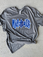 Load image into Gallery viewer, Wildcats Shirt, CATS shirt, Embroidered shirt, School Spirit shirt, Game Day, School mascot