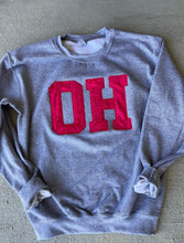 Load image into Gallery viewer, ANY STATE shirt | Ohio embroidered sweatshirt| OH sweatshirt | velour| Adult Toddler Youth Kids | Ohio state | sweatshirt
