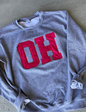 Load image into Gallery viewer, ANY STATE shirt | Ohio embroidered sweatshirt| OH sweatshirt | velour| Adult Toddler Youth Kids | Ohio state | sweatshirt