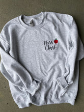 Load image into Gallery viewer, Embroidered Custom teacher shirt, Teacher apple shirt, Custom teacher tee, teacher gift, Personalized teacher name shirt, Teacher name
