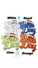 Load image into Gallery viewer, Football Game Day sweatshirt, Chenille patch, Crewneck sweatshirt, Custom team colors, football sweatshirt