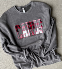 Load image into Gallery viewer, Cardinals sweatshirt, Adult, Youth, Toddler CARDS, sweatshirt, sweatshirt, Applique, Cardinals, Clark County,