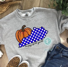 Load image into Gallery viewer, Kentucky Fall shirt| Polka dot with pumpkin| Fall KY shirt| Sweatshirt| Happy Fall Yall Kentucky Sweatshirt| KY fall shirt| Pumpkin
