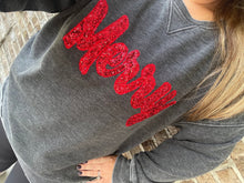 Load image into Gallery viewer, Merry Sweatshirt- Merry Christmas, Sequin, Womens, Applique, Christmas shirt, Christmas sweatshirt, Sparkle, Round hem sweatshirt, Cozy