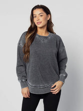 Load image into Gallery viewer, Block K sequin rounded hem sweatshirt