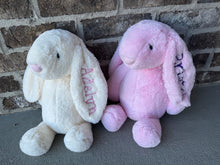 Load image into Gallery viewer, Monogrammed Bunny, Easter Bunny, Personalized Bunny Rabbit, Personalized Baby Gift, Personalized Stuffed Animal, Personalized Bunny