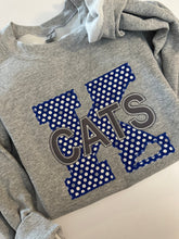Load image into Gallery viewer, Kentucky Block K polka dot sweatshirt | CATS sweatshirt | Embroidered sweatshirt | State of Kentucky | Polka Dot  | Kentucky Shirt