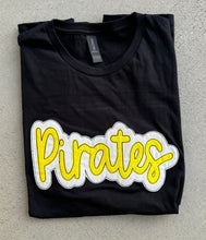 Load image into Gallery viewer, Pirates T-shirt, sweatshirt,Adult, Youth, Toddler Pirates, Pirates baseball, game day, glitter, Applique, Pirates mascot, baseball mom shirt