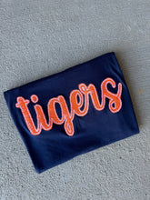 Load image into Gallery viewer, Tigers Sequin shirt | Sequins| orange and navy | sparkle| Adult Toddler Youth Kids | Gameday |Embroidered baseball,basketball, Detroit