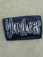 Load image into Gallery viewer, Yankees baseball shirt | Yankees baseball | metallic | Adult Toddler Youth Kids | Gameday |Yankees mascot |Embroidered| baseball| t ball