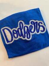 Load image into Gallery viewer, Dodgers baseball shirt | Dodgers baseball | metallic | Adult Toddler Youth Kids | Gameday |Dodgers mascot |Embroidered| baseball| t ball