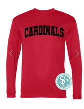 Load image into Gallery viewer, Cardinals performance T-shirt, Adult, CARDS, cardinals game day, Cardinals, Cardinals varsity letters, cardinals arched, men’s women’s,youth
