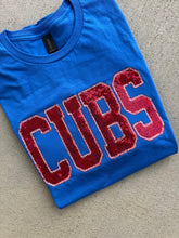 Load image into Gallery viewer, Cubs baseball sequin shirt | Cubs baseball | sparkle| Adult Toddler Youth Kids | Gameday |cubs mascot | Embroidered| Chicago baseball shirt