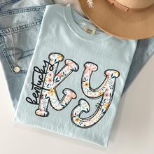 Load image into Gallery viewer, Kentucky Floral Shirt | Pastel Kentucky Tshirt | Flowers Ky shirt | Spring tees | Kentucky shirt| Summer Ky shirt | Comfort Colors