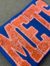 Load image into Gallery viewer, Mets baseball sequin shirt | Mets baseball | sparkle| Adult Toddler Youth Kids | Gameday |Mets mascot |Embroidered |T ball mom shirt