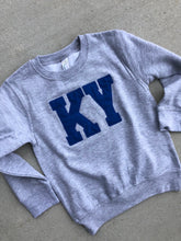 Load image into Gallery viewer, Kentucky sweatshirt, Adult, Youth, Toddler UK sweatshirt, CATS, Ky sweatshirt, Kentucky shirt, Kentucky State sweatshirt, Applique,