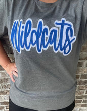 Load image into Gallery viewer, Wildcats Shirt, CATS shirt, Embroidered shirt,  State of Kentucky, Wildcats, Kentucky Shirt, School Spirit shirt, Game Day, School mascot