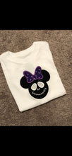 Load image into Gallery viewer, Minnie Mouse embroidered shirt or bodysuit,Jack skellington applique shirt, disney personalized shirt, Disney Halloween, Minnie Halloween,