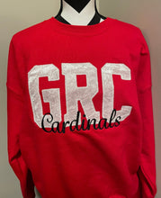 Load image into Gallery viewer, Custom Personalized school Initials and Mascot, Trendy teacher tee, GRC Cardinals ,Elementary Middle High School spirit, Mascot shirt