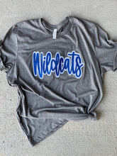 Load image into Gallery viewer, Wildcats Shirt, CATS shirt, Embroidered shirt,  State of Kentucky, Wildcats, Kentucky Shirt, School Spirit shirt, Game Day, School mascot