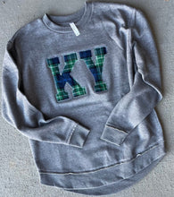 Load image into Gallery viewer, Kentucky Sweatshirt| ANY STATE Embroidered Sweatshirt | Varsity letters |Wildcats | University sweatshirt| Oversized round hem|KY sweatshirt