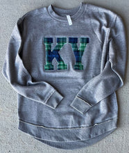 Load image into Gallery viewer, Kentucky Sweatshirt| ANY STATE Embroidered Sweatshirt | Varsity letters |Wildcats | University sweatshirt| Oversized round hem|KY sweatshirt