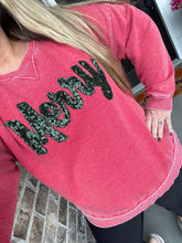 Load image into Gallery viewer, Merry Christmas sweatshirt- Kentucky Christmas, Sequin, Womens, Applique, Christmas shirt, Christmas sweatshirt, Sparkle, Merry,