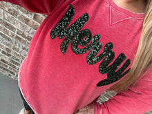 Load image into Gallery viewer, Merry Christmas sweatshirt- Kentucky Christmas, Sequin, Womens, Applique, Christmas shirt, Christmas sweatshirt, Sparkle, Merry,