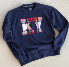 Load image into Gallery viewer, Navy Plaid KY Sweatshirt